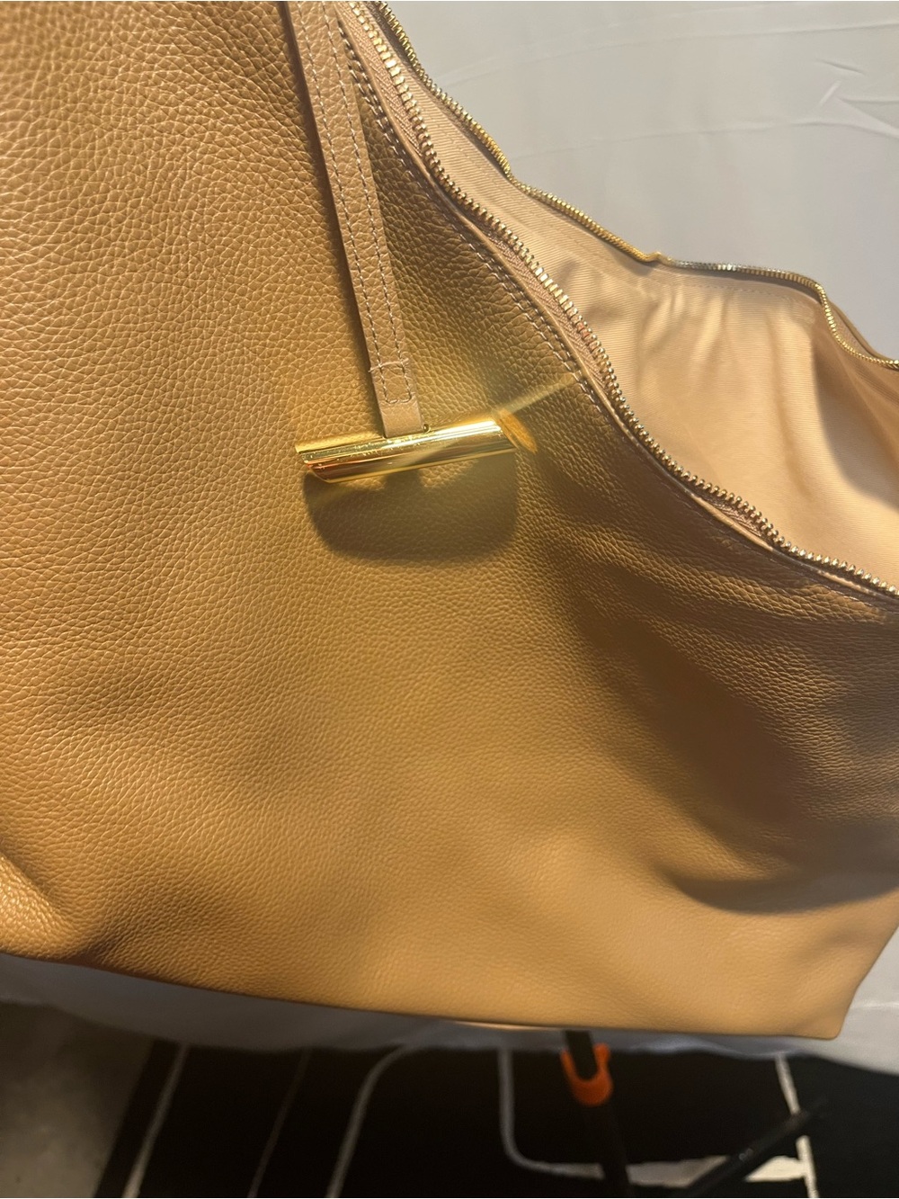 Liffner slouched underarm Honey Brown high quality Leather Bobo Bag - Picture 9 of 12